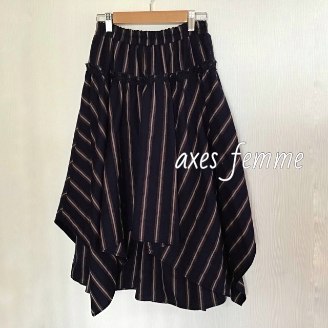 axes femme(アクシーズファム)のaxes femme イレヘム ロングスカート ストライプ Mサイズ /USED レディースのスカート(ロングスカート)の商品写真