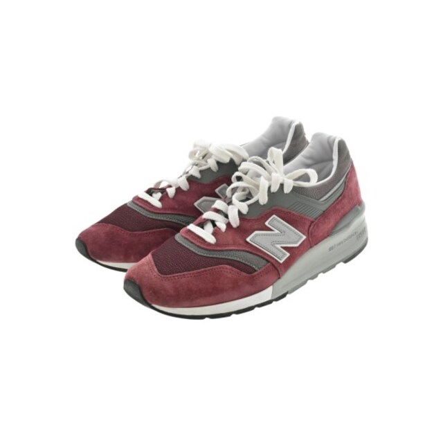 New Balance ニューバランス スニーカー 28cm エンジ系xグレー