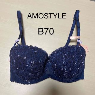 アモスタイル(AMO'S STYLE)のアモスタイル トリンプ　ブラジャー　B70 タイルプリント バルコネットブラ　㉔(ブラ)