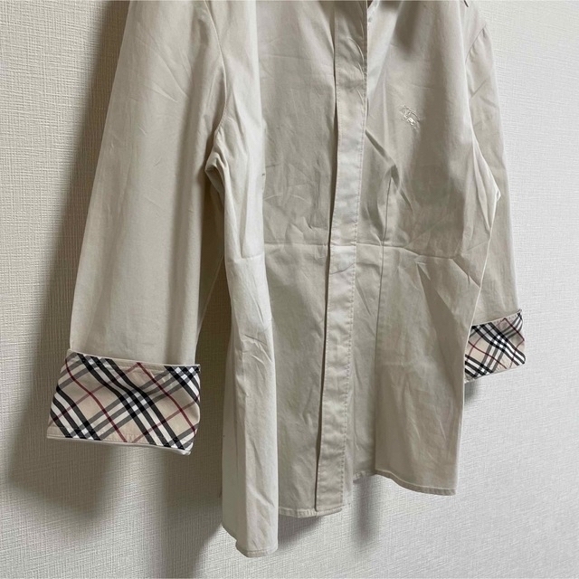 BURBERRY(バーバリー)の美品　BURBERRY バーバリー　ノバチェックシャツ　ベージュ　40 春　七分 レディースのトップス(シャツ/ブラウス(長袖/七分))の商品写真