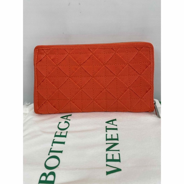 Bottega Veneta - ボッテガべネタラウンドファスナー長財布オレンジ