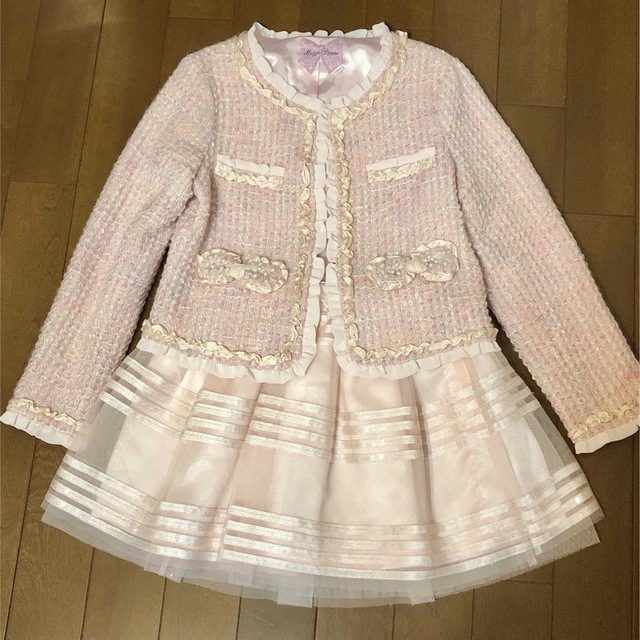 mezzo piano(メゾピアノ)のmezzo pianoメゾピアノ  キッズフォーマルセットsize120~130 キッズ/ベビー/マタニティのキッズ服女の子用(90cm~)(ドレス/フォーマル)の商品写真