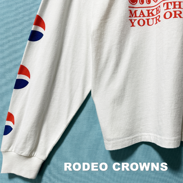 RODEO CROWNS WIDE BOWL(ロデオクラウンズワイドボウル)の【RODEO CROWNS】PEPSIコラボ ロングTシャツ タグ付未使用 レディースのトップス(Tシャツ(長袖/七分))の商品写真