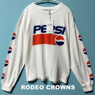 ロデオクラウンズワイドボウル(RODEO CROWNS WIDE BOWL)の【RODEO CROWNS】PEPSIコラボ ロングTシャツ タグ付未使用(Tシャツ(長袖/七分))