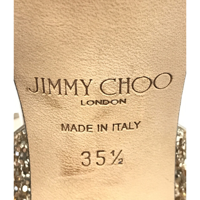 JIMMY CHOO(ジミーチュウ)のジミーチュウ チャンキーヒールサンダル ラメ レディース 35 1/2 レディースの靴/シューズ(サンダル)の商品写真