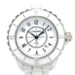 シャネル(CHANEL)のシャネル 腕時計 J12 H0968 レディース 白(腕時計)