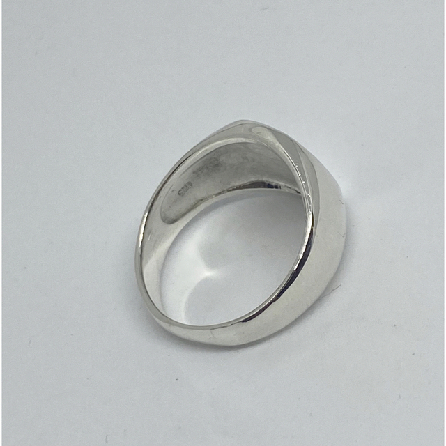 シグネットリングメンズアクセサリーシルバー925銀ペア指輪オーバル17号Kアひ8 メンズのアクセサリー(リング(指輪))の商品写真