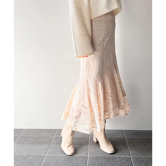 one*way(ワンウェイ)のone way 【NOMAE】イレヘムマーメイドスカート ライトピンク レディースのスカート(ロングスカート)の商品写真