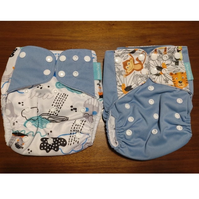 【さる様専用】おむつカバー 2枚セット キッズ/ベビー/マタニティのおむつ/トイレ用品(ベビーおむつカバー)の商品写真