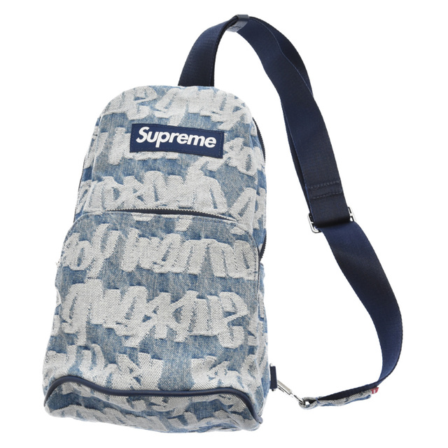 Supreme(シュプリーム)のSUPREME シュプリーム 22SS Fat Tip Jacquard Denim Sling Bag スリングバッグ インディゴ メンズのバッグ(その他)の商品写真