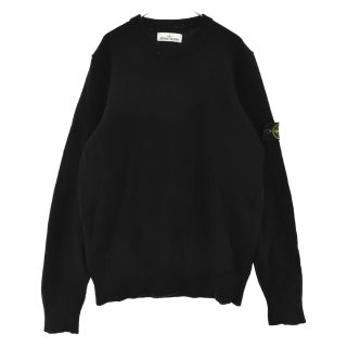 ストーンアイランド(STONE ISLAND)のSTONE ISLAND ストーンアイランド Crewneck Knit Sweater ロゴパッチ付クルーネックニットセーター ブラック 671550AA3(ニット/セーター)