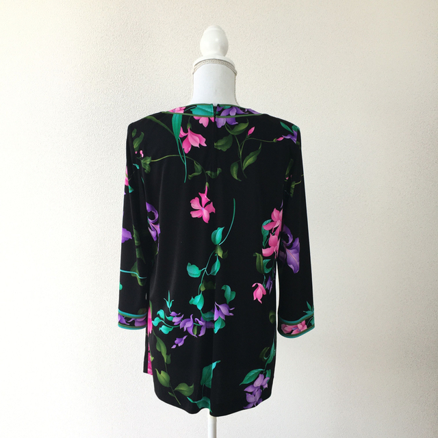 美品 LEONARD レオナール カンカン Vライン チュニック 花柄 | www