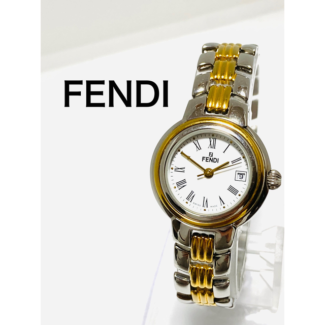 FENDI - 美品！ FENDI フェンディ 電池新品 レディース腕時計 コンビ