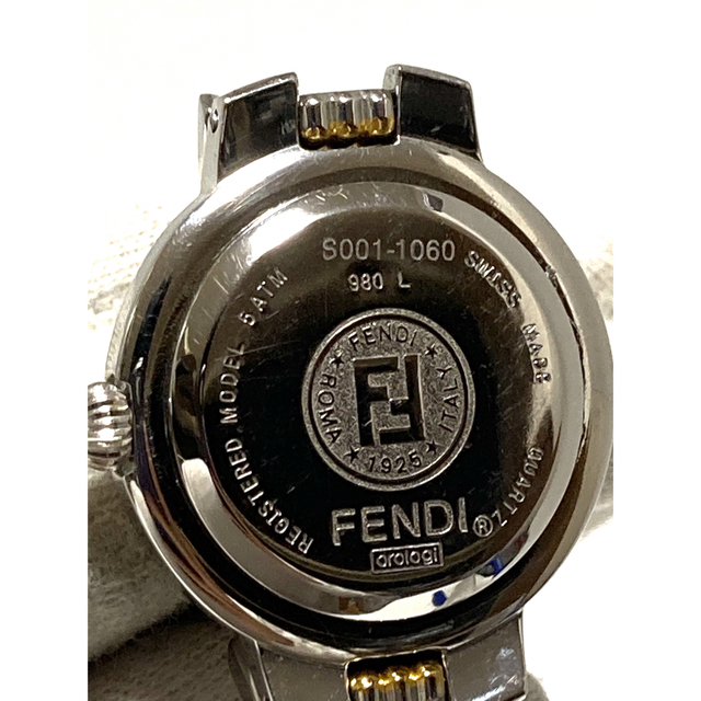 FENDI - 美品! FENDI フェンディ 電池新品 レディース腕時計 コンビ