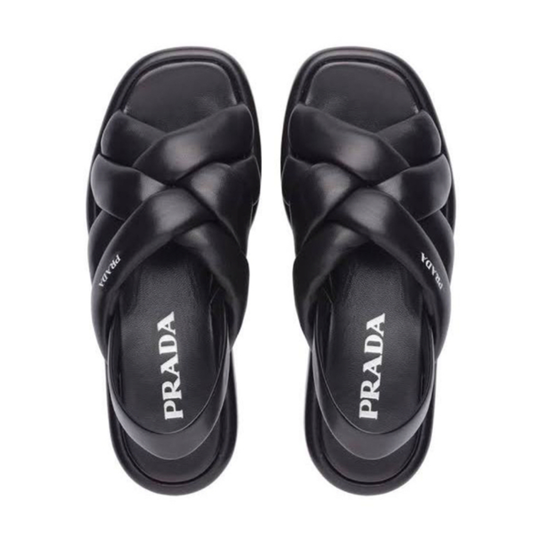 PRADA - PRADA プラダ パデッド ナッパレザー サンダル シューズ PRADA - PRADA プラダ パデッド ナッパレザー サンダル シューズ