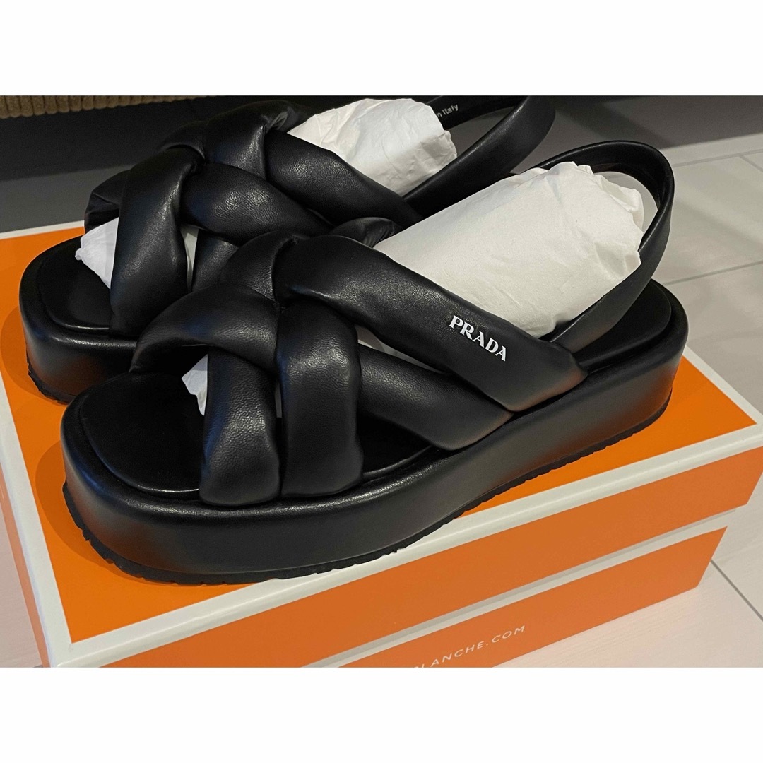 PRADA - PRADA プラダ パデッド ナッパレザー サンダル シューズ PRADA - PRADA プラダ パデッド ナッパレザー サンダル シューズ