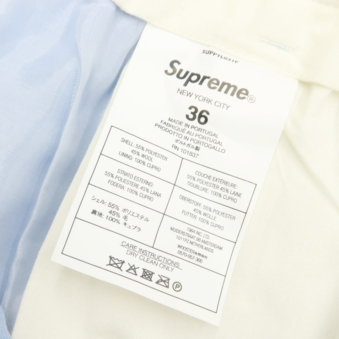 シュプリーム Supreme 2022年春夏 Pleated Trouser ポリエステルウール カジュアルスラックス パンツ【サイズ36】【メンズ】 7
