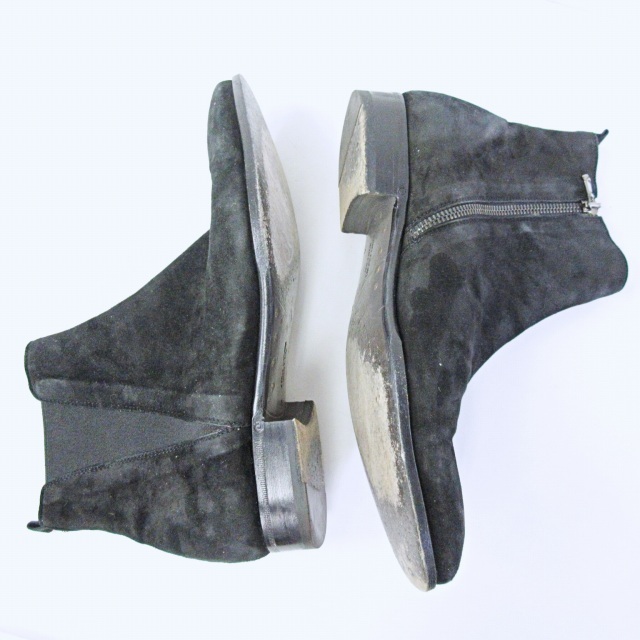 DOLCE&GABBANA(ドルチェアンドガッバーナ)のドルチェ&ガッバーナ ドルガバ サイドゴアブーツ ショート スウェード 黒 8 メンズの靴/シューズ(ブーツ)の商品写真