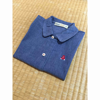 ファミリア(familiar)のファミリア　fdash 110 ワイシャツ　半袖　ブルー(Tシャツ/カットソー)