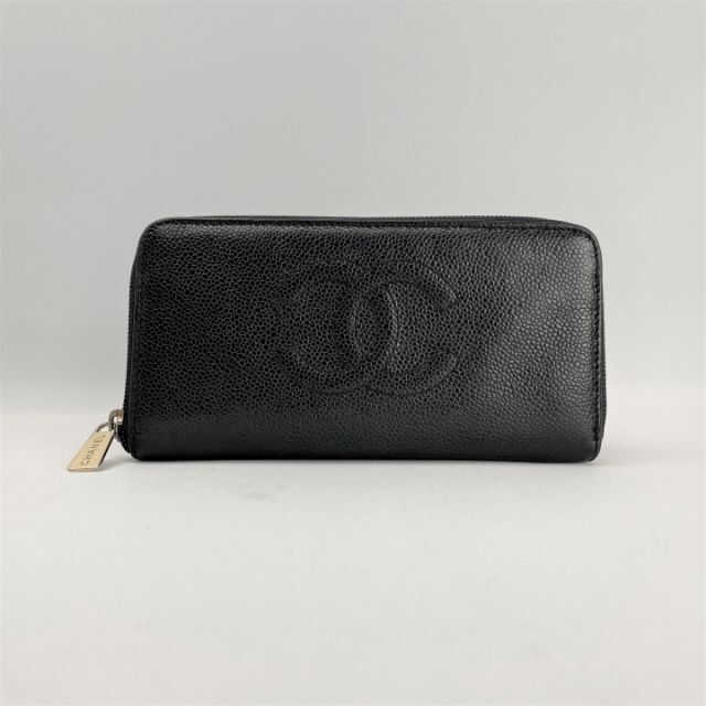 CHANEL - □CHANEL シャネル□ キャビアスキン ラウンドファスナー