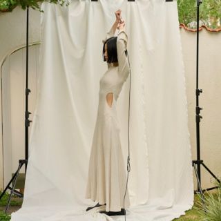 ロザリームーン(Rosary moon)のrosarymoon Side open thermal dress(ロングワンピース/マキシワンピース)