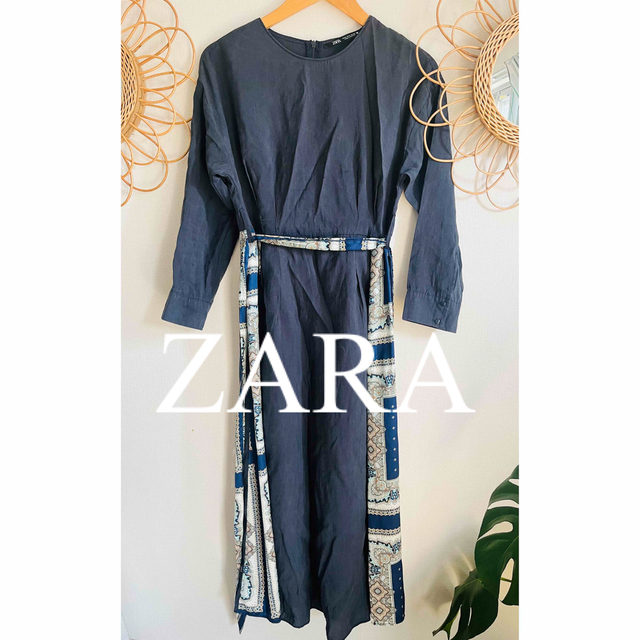 ZARA(ザラ)のZARA ザラ　ロングワンピース　ワンピース　ペイズリー　エスニック　人気　完売 レディースのワンピース(ロングワンピース/マキシワンピース)の商品写真