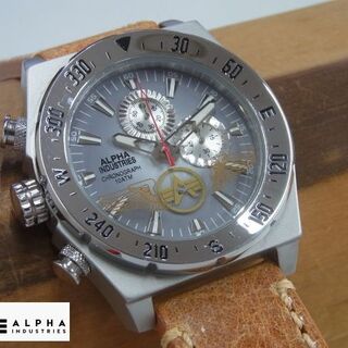アルファインダストリーズ(ALPHA INDUSTRIES)のアルファインダストリーズ AL502M-1 クロノグラフ メンズ腕時計 新品(腕時計(アナログ))