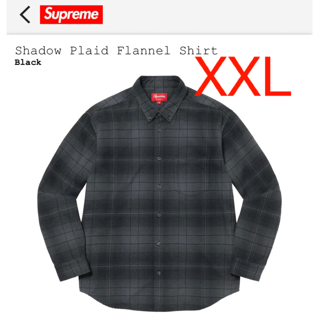 Supreme Shadow Plaid Flannel Shirt Black