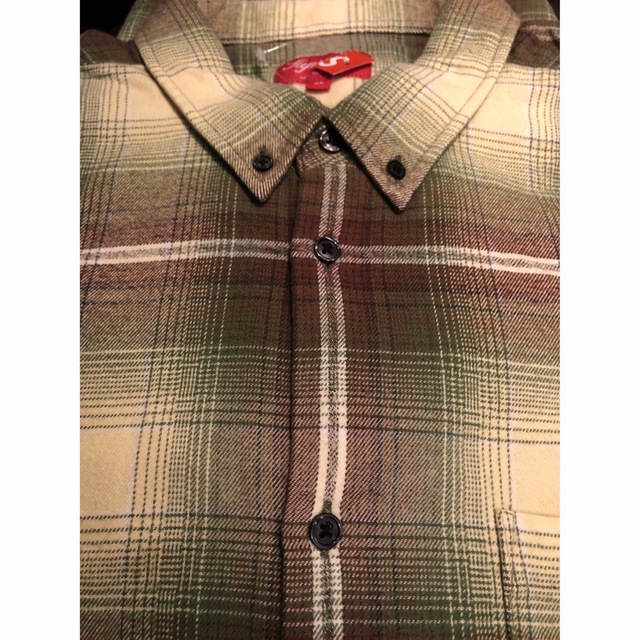 Supreme Shadow Plaid Flannel Shirt Green