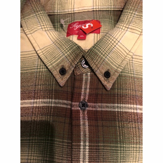 Supreme Shadow Plaid Flannel Shirt Green