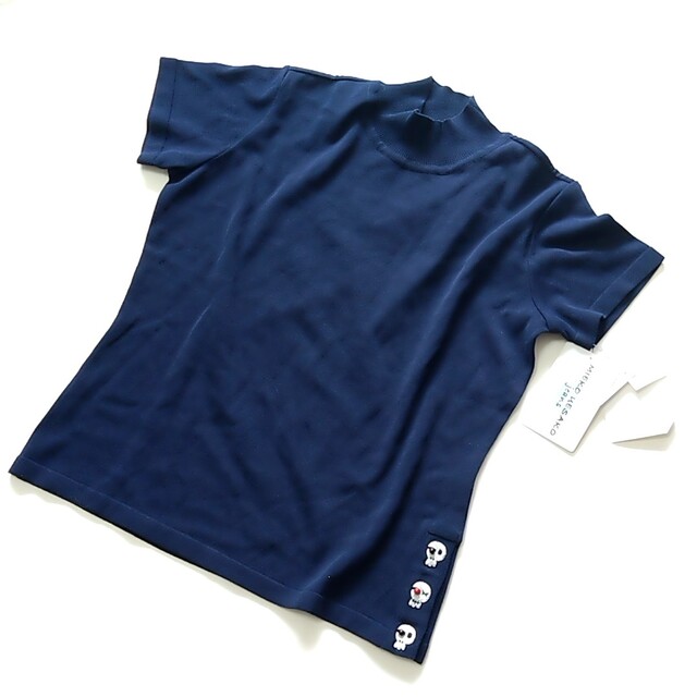 新品タグ付き MIEKO UESAKO jeans * 半袖ニット サイズ42色…紺色ネイビー