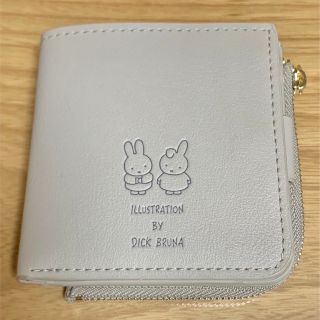 ミッフィー(miffy)のミッフィー 二つ折り財布 グレー ハーフウォレット(財布)