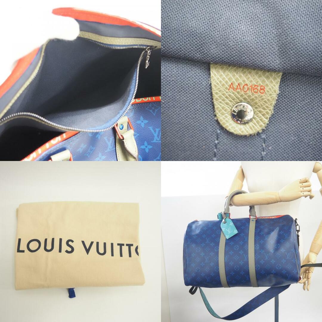 ルイヴィトン LOUIS VUITTON ボストンバッグ
 モノグラムパシフィック キーポル バンドリエール45 M43855 ブルー