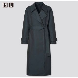 ユニクロ(UNIQLO)のユニクロU トレンチコート M ダークグレー ギャバジン 玉虫色 21SS(トレンチコート)