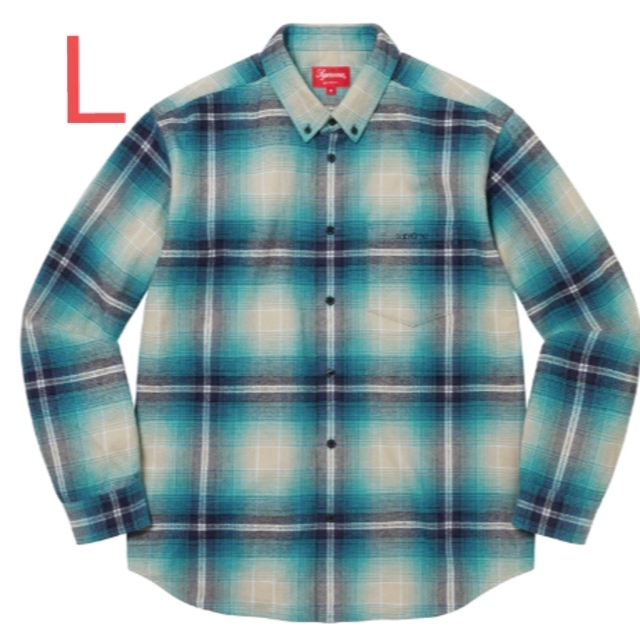 Supreme Shadow Plaid Flannel Shirt "Blue