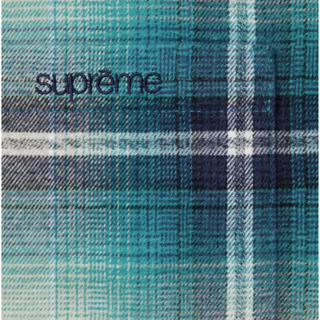 Supreme Shadow Plaid Flannel Shirt "Blue 1