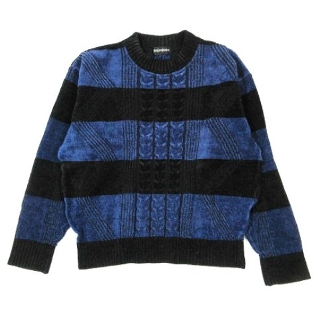 イヴサンローラン YVES SAINT LAURENT ボーダー ベロアニット 国内発送