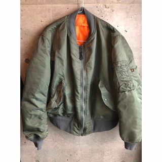 アルファインダストリーズ(ALPHA INDUSTRIES)のAlpha ma-1 グリーン made in USA(フライトジャケット)