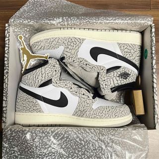 Nike GS Air Jordan 1 High White Cement(スニーカー)