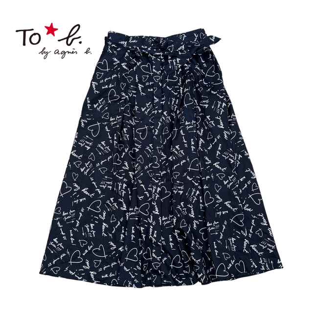 【To b. by agnes b.】メッセージロングスカート-