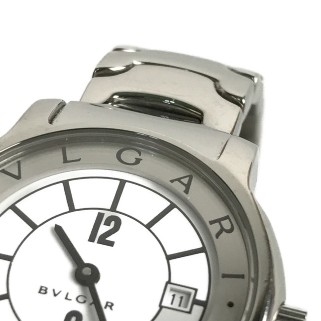 BVLGARIの■■BVLGARI ブルガリ ソロテンポ 白文字盤 クォーツ デイト レディース腕時計 ST29S