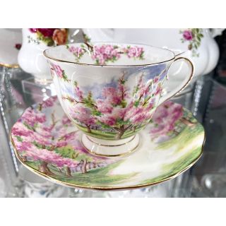 ロイヤルアルバート(ROYAL ALBERT)の【ヴィンテージ】ロイヤルアルバート♡ブロッサムタイム(グラス/カップ)