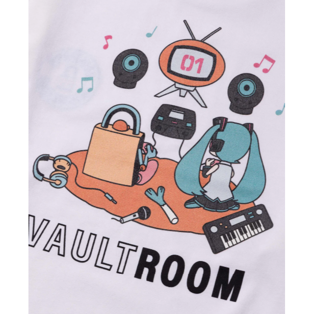 Vaultroom 初音ミクコラボフーディ ブラック Mサイズ