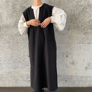 セレクトモカ(SELECT MOCA)のキーネックロングベストワンピース select MOCA by son(ロングワンピース/マキシワンピース)