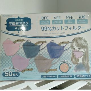 不織布マスク☆未開封５０枚入り(日用品/生活雑貨)