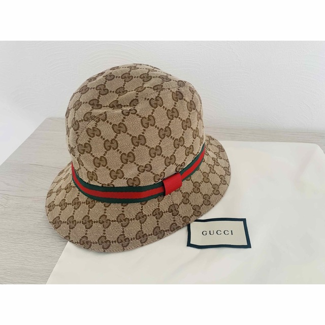 Gucci(グッチ)の【保存袋付き】gucci グッチ チルドレン GG柄バケットハット Lサイズ レディースの帽子(ハット)の商品写真