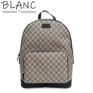 グッチ(Gucci)のグッチ GGスプリーム バックパック レザー リュック ベージュ 406370(バッグパック/リュック)