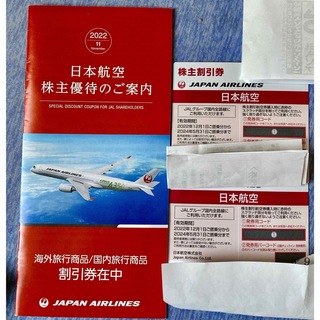 ジャル(ニホンコウクウ)(JAL(日本航空))のJAL 日本航空 株主優待 2枚＋割引券(航空券)