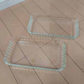 パイレックス(Pyrex)のパイレックス　耐熱皿　2枚セット(食器)