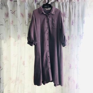 ダブルクローゼット(w closet)のダブルクローゼット　ボリュームスリーブ　シャツ　ワンピース(ロングワンピース/マキシワンピース)